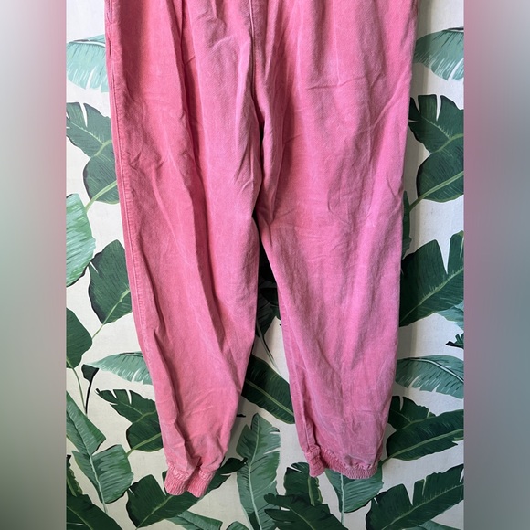 Anthropologie Kalea Corduroy High-Rise Jogger Pants Dusty Rose Womens L - Picture 8 of 11